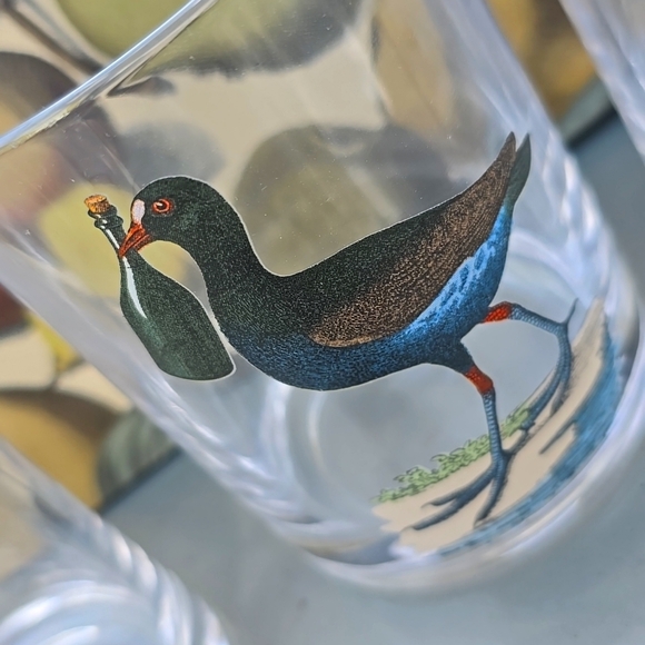 John Derian Bird Cocktail Highball Bar Drinking Glasses set of 4 - Picture 7 of 8